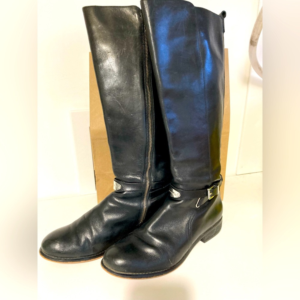 Michal Kors Black Leather Boot